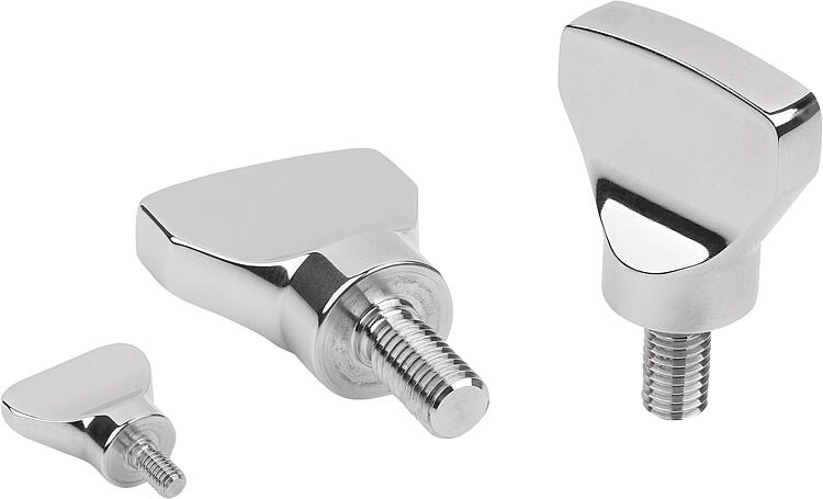 K1313 - Hygienic 316 Stainless Steel Wing Screw Thread Size M4-M10