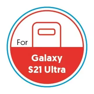 Smartphone Circular 20mm Label - Galaxy S21 Ultra - Red