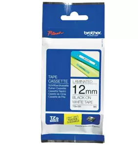 Brother TZE-N231 DirectLabel black on white 12mm x 8m for Brother P-Touch TZ 3.5-18mm/6-12mm/6-18mm/6-24mm/6-36mm