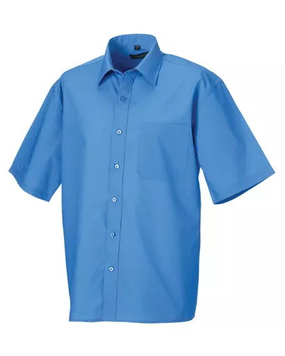 Men's Short Sleeve Polycotton Easy Care Poplin Shirt