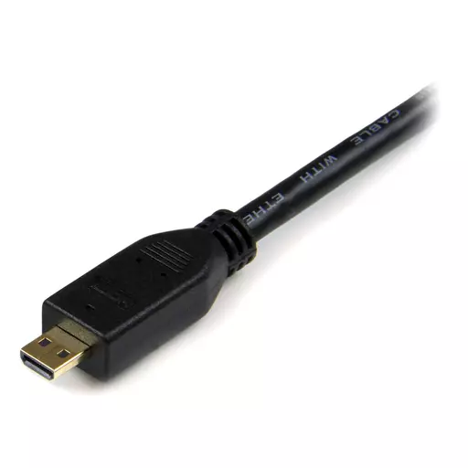 StarTech.com 1m Micro HDMI to HDMI Cable with Ethernet - 4K 30Hz Video - Durable High Speed Micro HDMI Type-D to HDMI 1.4 Adapter Cable/Converter Cord - UHD HDMI Monitors/TVs/Displays - M/M