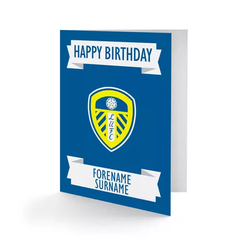Leeds United FC Crest Birthday Card
