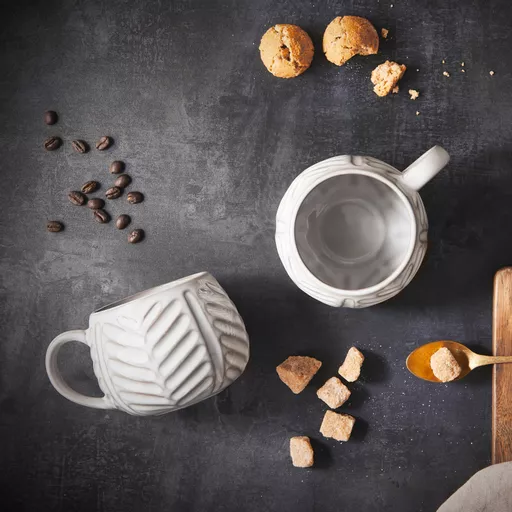 Black Clay Embossed Mugs