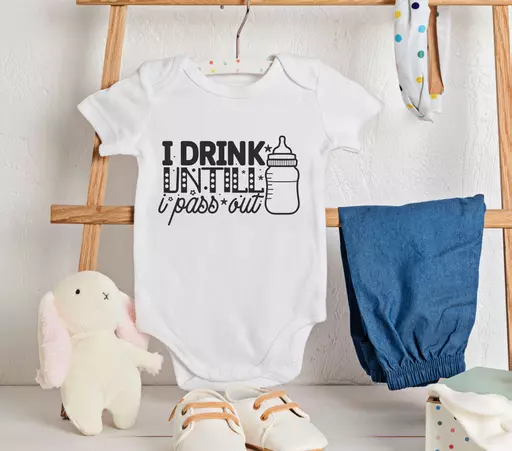 Personalised 'I Drink Until I Pass Out' Babygrow