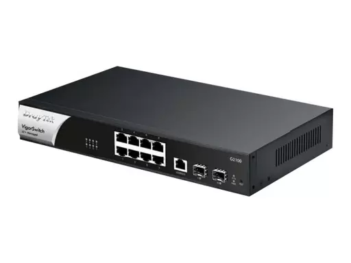 Draytek VigorSwitch G2100 Managed L2+ Gigabit Ethernet (10/100/1000) 1U Black