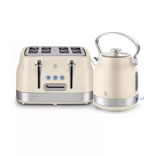 Swan Retro Collection Traditional Kettle & 4 Slice Toaster Bundle