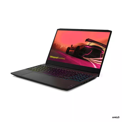Lenovo IdeaPad Gaming 3 15ACH6 AMD Ryzen™ 5 5600H Laptop 39.6 cm (15.6") Full HD 8 GB DDR4-SDRAM 512 GB SSD NVIDIA GeForce RTX 3050 Ti Wi-Fi 6 (802.11ax) Windows 11 Home UK English Black