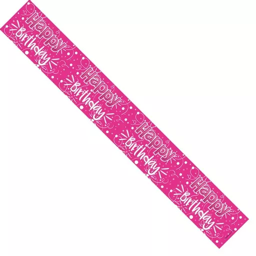 Pink Sparkley Foil Banner