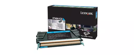 Lexmark X746A1CG Toner cartridge cyan return program, 7K pages ISO/IEC 19798 for Lexmark X 746/748