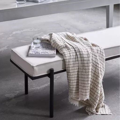 Throw, Alice stripe, Dark grey