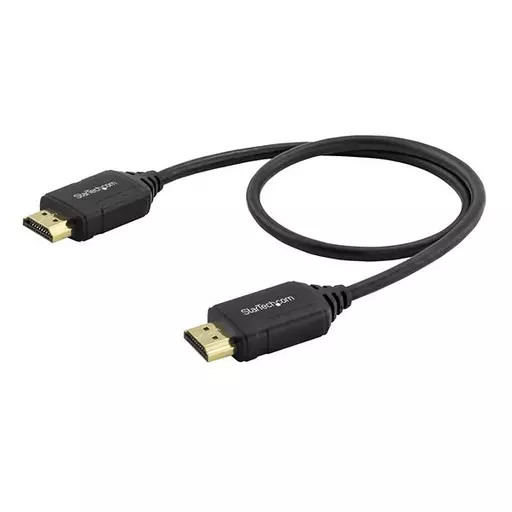 StarTech.com 1.6ft (50cm) Premium Certified HDMI 2.0 Cable with Ethernet - High Speed Ultra HD 4K 60Hz HDMI Cable HDR10 - HDMI Cord (Male/Male Connectors) - For UHD Monitors, TVs, Displays