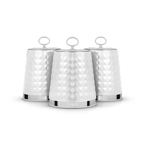 Solitaire Set of 3 Canisters