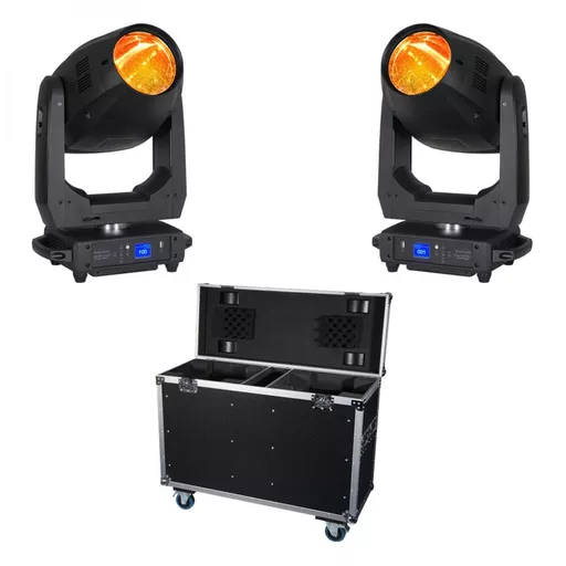 elumen8 Evora CMY300 Zoom Spot Twin Pack with Flight Case Bundle
