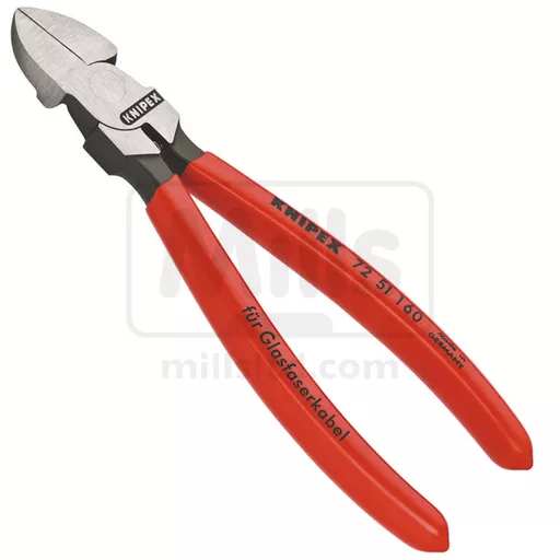 Knipex 72 51 160 Flush Diagonal Cutter for Fibre Optic Cable 160mm