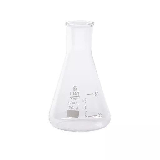 Findel Everyday Conical Flask with Narrow Mouth, 50ml - Pack of 12