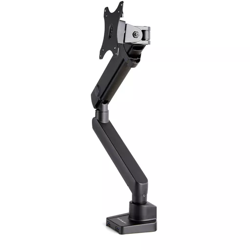 StarTech.com Desk Mount Monitor Arm with 2x USB 3.0 ports - Slim Full Motion Adjustable Single Monitor VESA Mount up to 8kg Display - Ergonomic Articulating Arm - Desk Clamp/Grommet