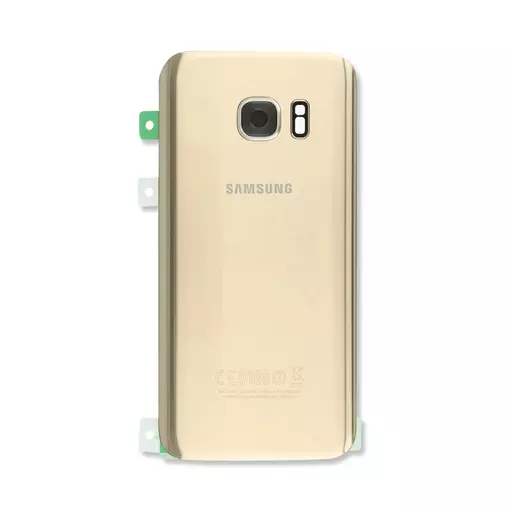 Back Cover w/ Camera Lens (Service Pack) (Gold) - For Galaxy S7 (G930)