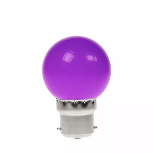 Prolite 1W LED Poly Golf Ball Lamp BC Purple