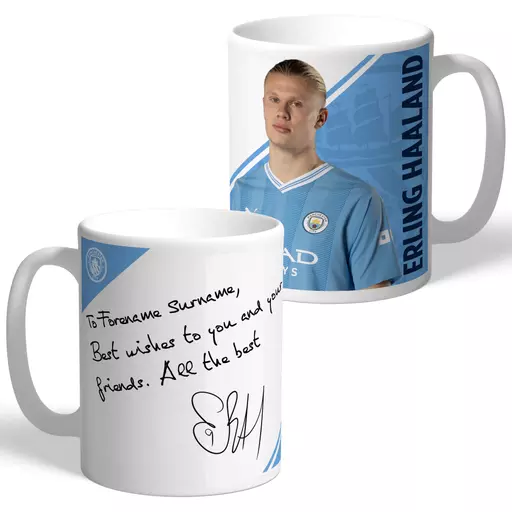 Manchester City FC Haaland Autograph Mug