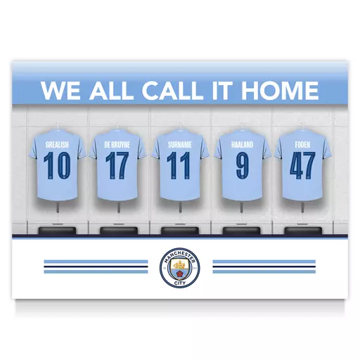 Manchester City FC Dressing Room Poster
