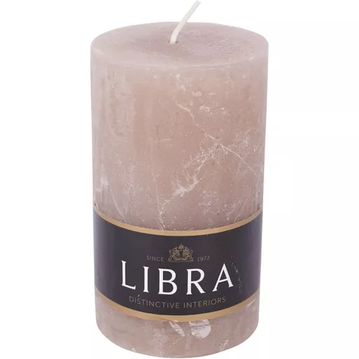 Taupe Rustica Pillar Candle