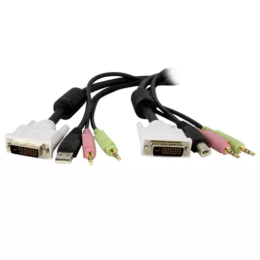 StarTech.com KVM Cable for DVI and USB KVM Switches with Audio & Microphone - 6ft