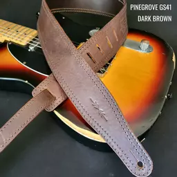 GS41 brown leather guitar strap Pinegrove 144453 ANNO.jpg