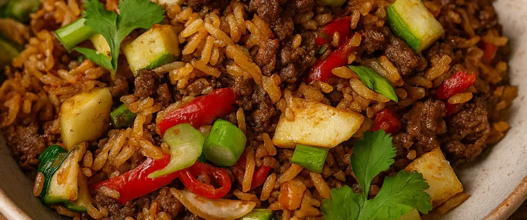Crispy Chilli Beef Fried Rice