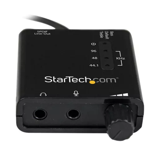 StarTech.com USB Stereo Audio Adapter External Sound Card with SPDIF Digital Audio and Stereo Mic