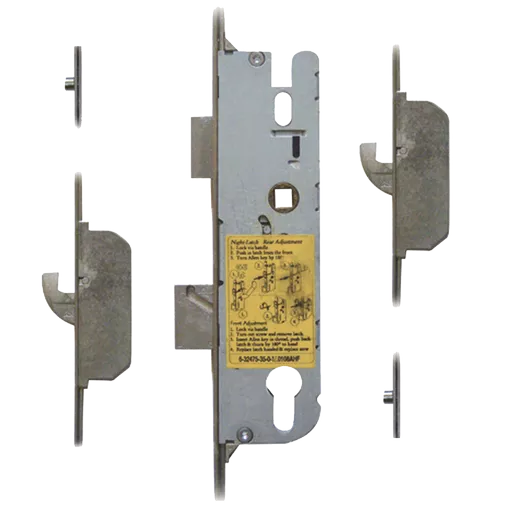 GU Lever Operated Latch & Deadbolt Split Spindle - 2 Hook 2 Outboard Roller