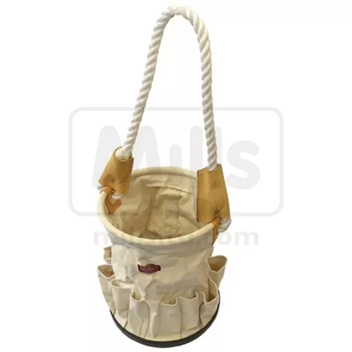 Canvas Tool Bucket with Rope Handle