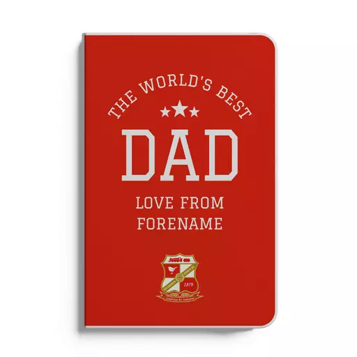 Swindon Town FC World's Best Dad A5 White Lined Notebook