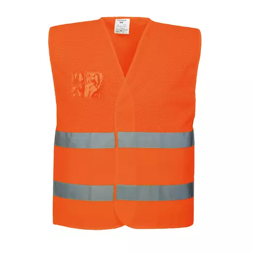 Hi-Vis Half Mesh Two Band Vest