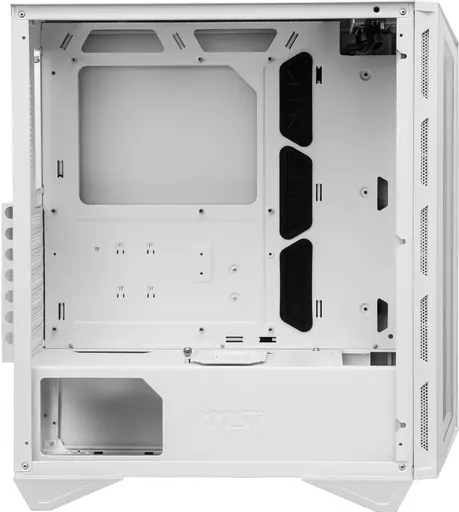 MSI MPG GUNGNIR 110R WHITE Mid Tower Gaming Computer Case 'White, 4x 120mm ARGB Fan, 1 to 6 ARGB Control board, USB Type-C, Tempered Glass, Center, ATX, mATX, mini-ITX'