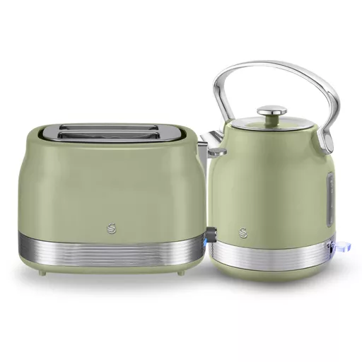 Swan Retro Kitchen Set - Traditional Kettle and 2 Slice Toaster ...