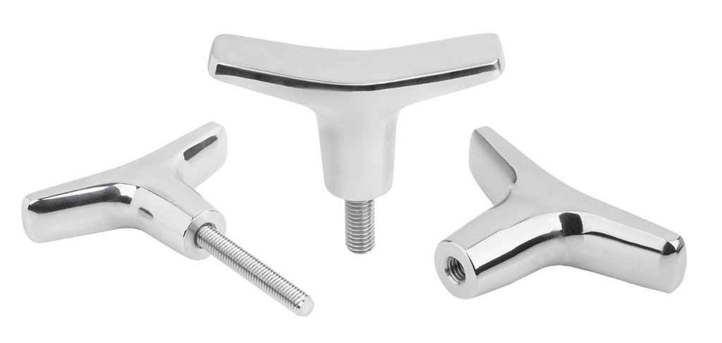 K1515 - Hygienic 316 Stainless Steel T-Grip Thread Size M5-M8
