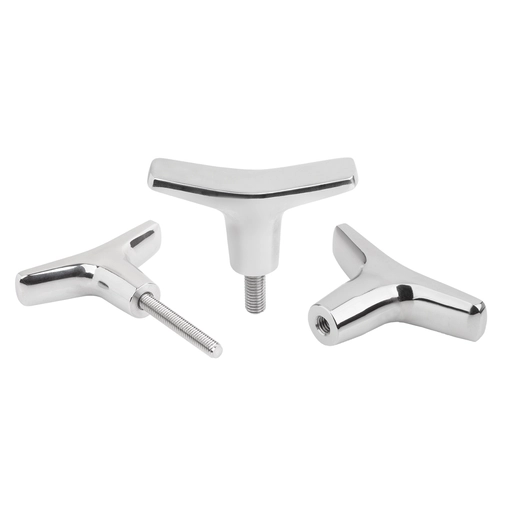 K1515 - Hygienic 316 Stainless Steel T-Grip Thread Size M5-M8