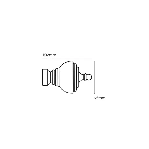 28mm Poles Apart Vienna Finial Pk 10 SS