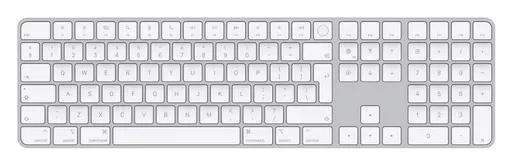 Apple Magic keyboard USB + Bluetooth English Aluminium, White