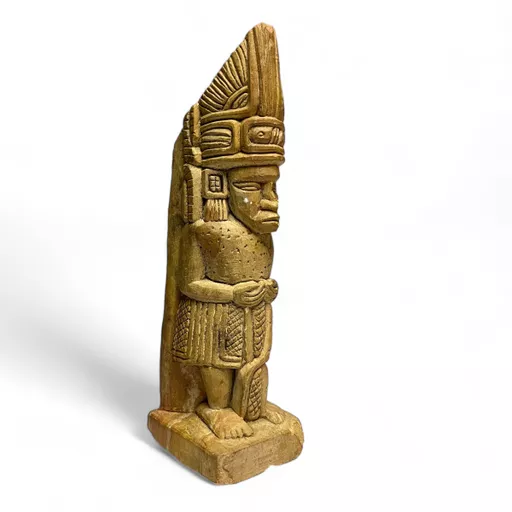 Carved Stone Aztec Figure