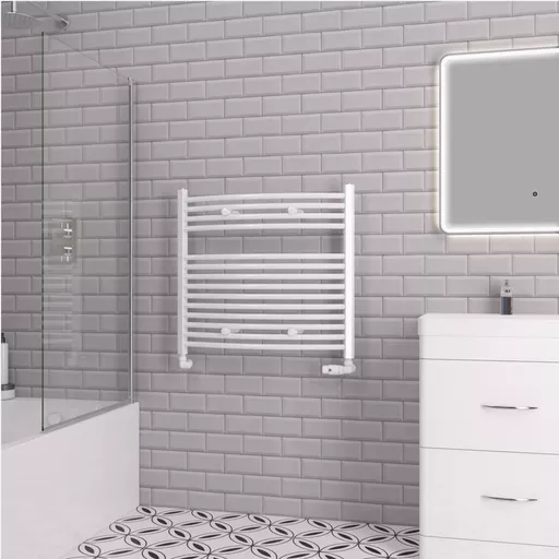 Curved Biava Multirail 688 x 750 Gloss White