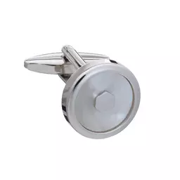 Hexagon Middle Mother of Pearl Cufflinks