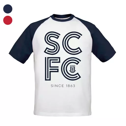 Stoke City FC Stripe Baseball T-Shirt
