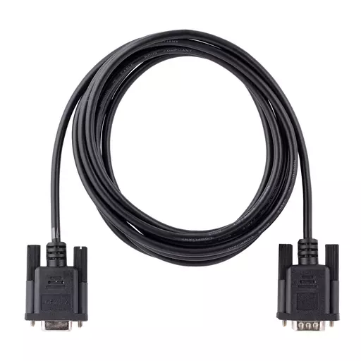 StarTech.com 3m RS232 Serial Null Modem Cable, Crossover Serial Cable w/Al-Mylar Shielding, DB9 Serial COM Port Cable Female to Male, Compatible w/DTE Devices, Black, F/M