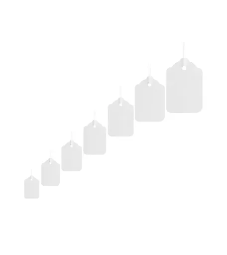 White Tag Strung Tickets -  Pack of 1000