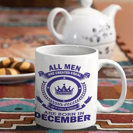 Funny King Birthday Mug – All Men Are Equal, Only Kings Born in Month