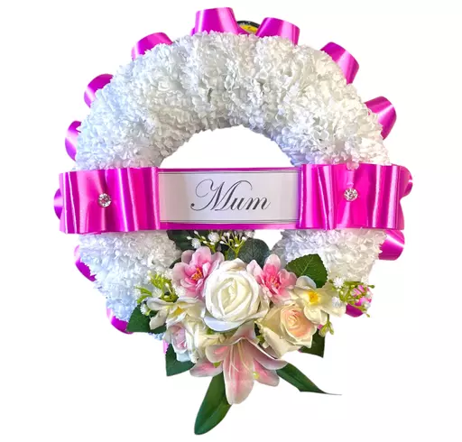 Wreath Ring funeral tribute - memorial - any colour