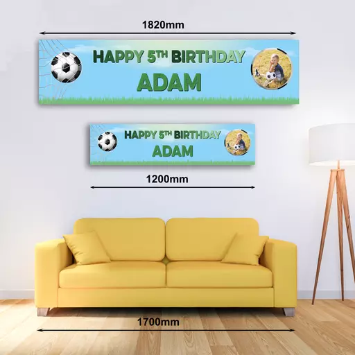 Personalised Banner - Football Photo Banner