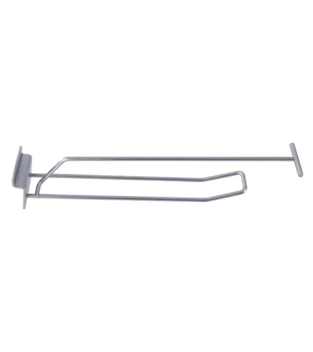 200mm Euro Peg Hook with 250mm Overhead Arm For Slatwall - 100 Pack