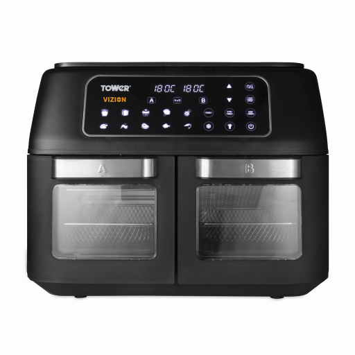 Tower Vortx Vizion 11 Litre Digital Dual Air Fryer Oven Black